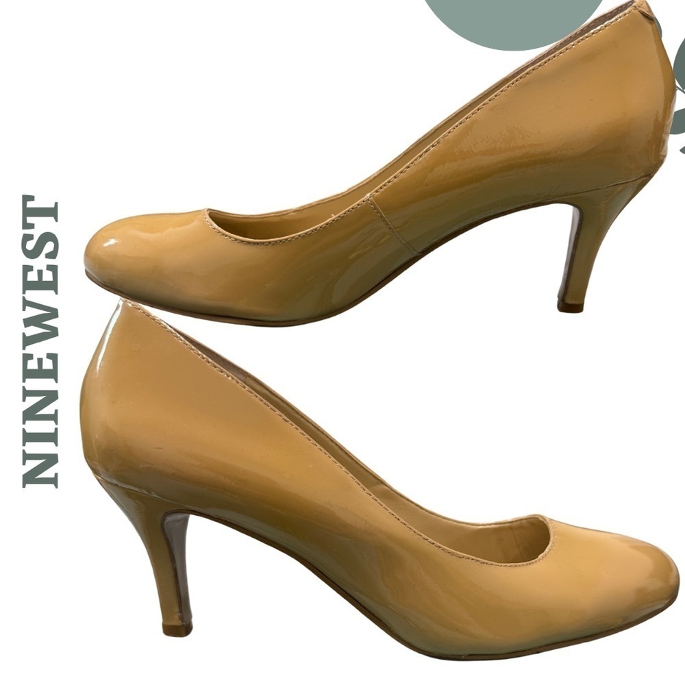 🛍️ Nine West Nude Patent Leather Pumps – 7.5M